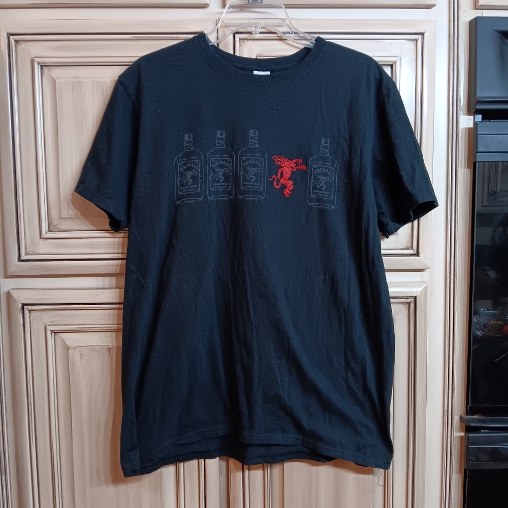 Fireball‎ Black Red Tshirt - Size Large